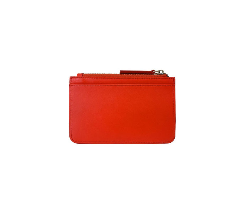 Red leather coin wallet